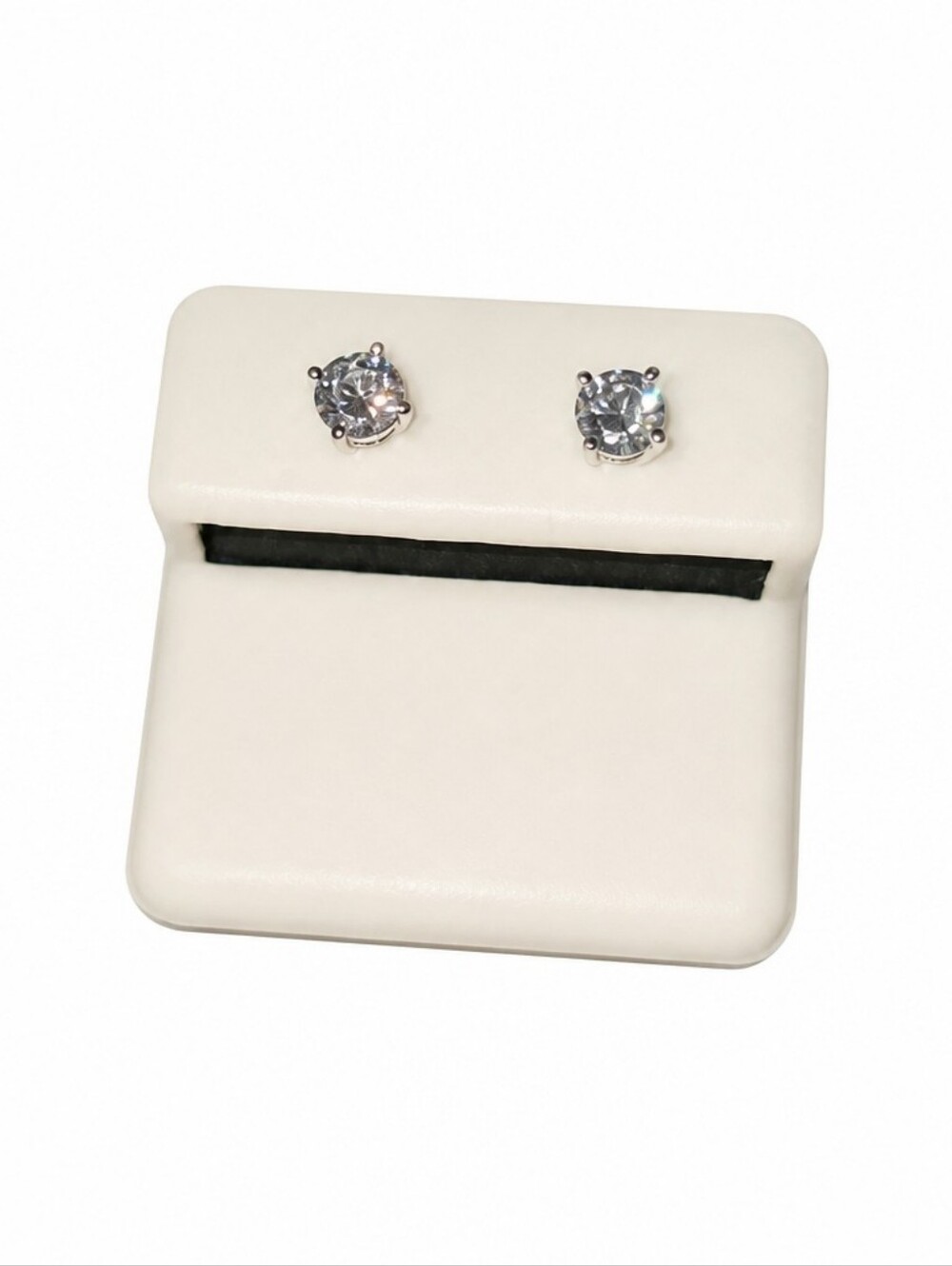 Elegant Moissanite Silver Stud Earrings
